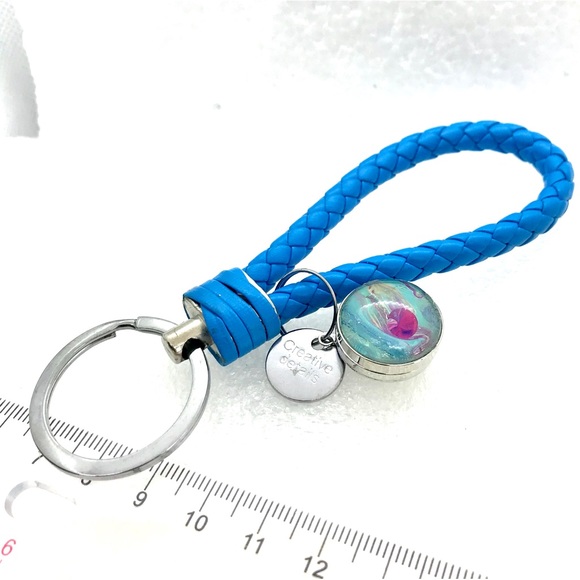 Super cute purse bag Purse charm pull keychain with handmade 20mm snap display - Picture 3 of 5